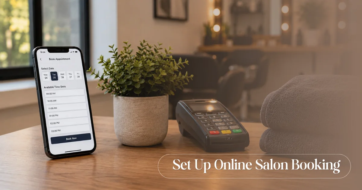 how to set up online salon booking